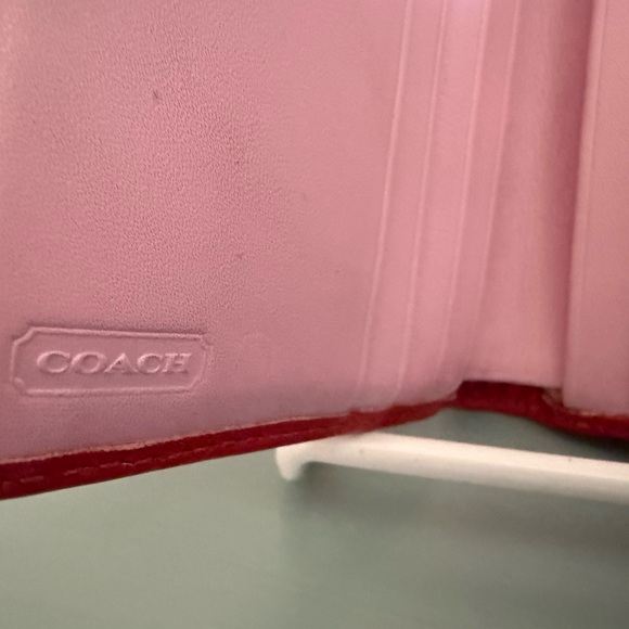 Coach Burnt Orange 🍊 Leather Buckle Wallet with Dust bag - Picture 8 of 9